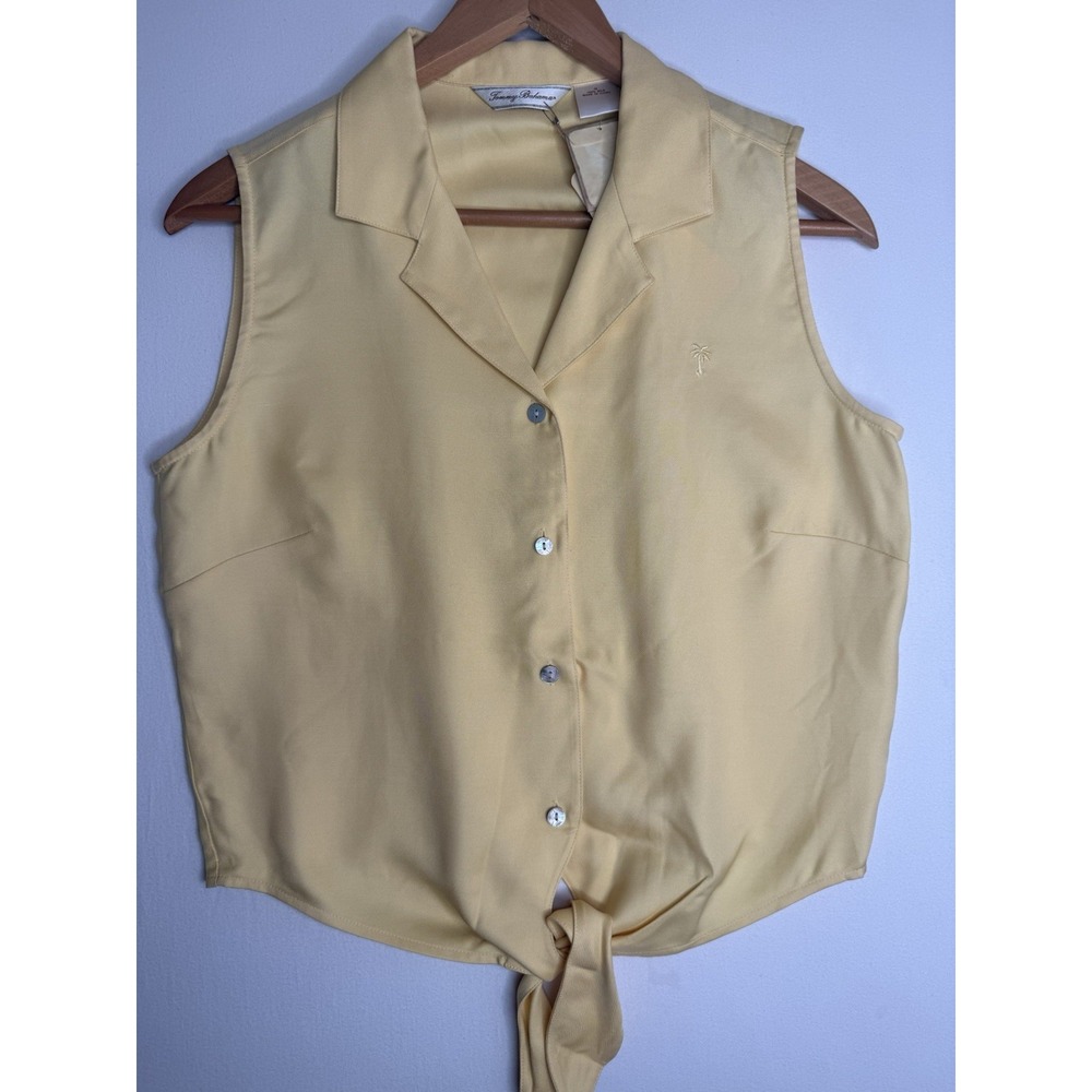 NWT Tommy Bahama Ocean Silk TIE TOP Size 10 Tag $80 Dry Ginger Beach Vacation - Picture 8 of 12